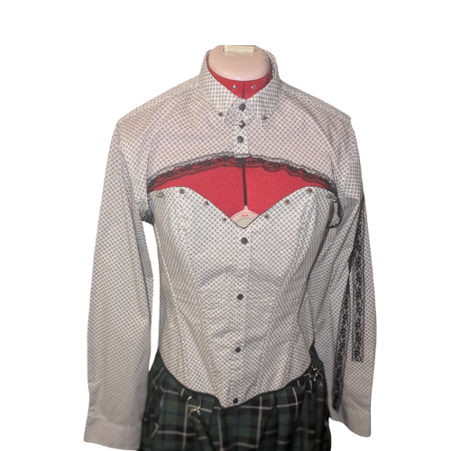 Sweetheart button up corset