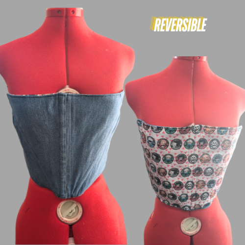 Denim Jujutsu Kaisen Reversible Corset