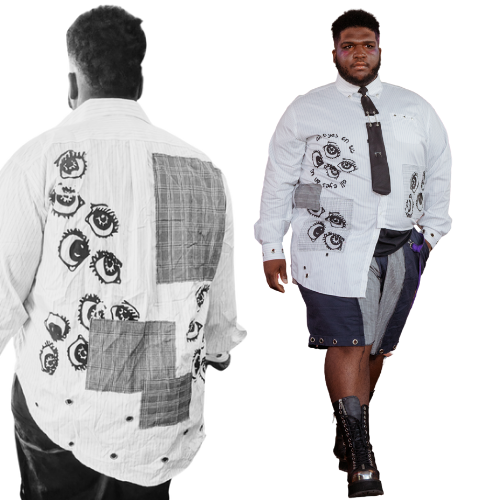All eyes on us button up